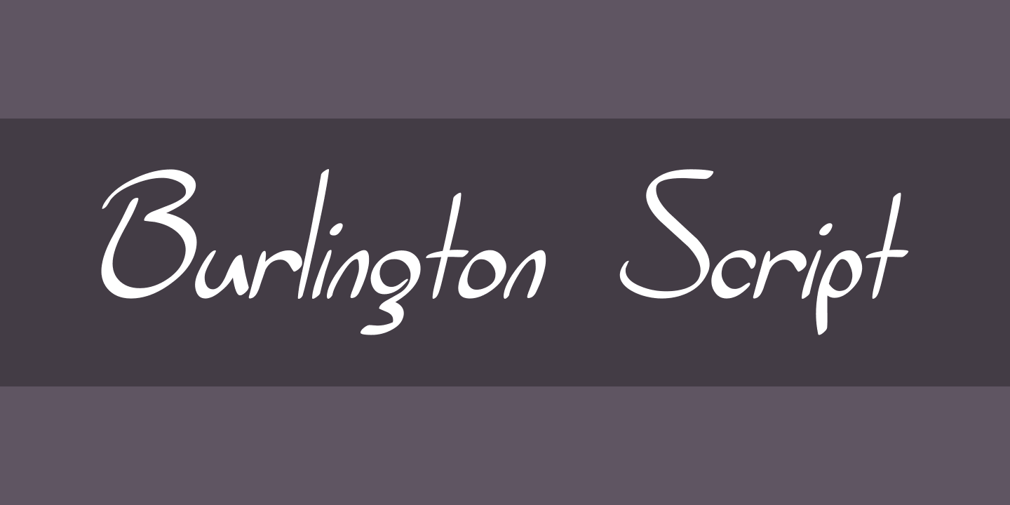 Шрифт Burlington Script